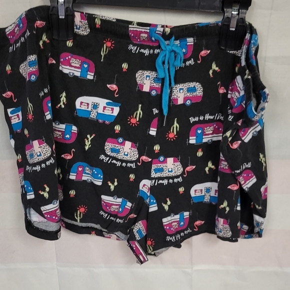 Secret Treasures Flannel Shorts 3X (22W-24W) This How I Roll Campers - Picture 1 of 3